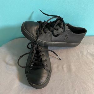 Polo Ralph Lauren Kids Scholar Lace Up Black shoes
